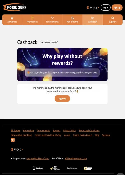 No Deposit PokieSurf Casino